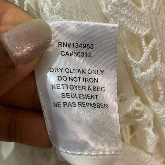 For Love & Lemons NEW Mariposa Mini Dress White XS Embroidered Lace Romantic - Picture 10 of 16